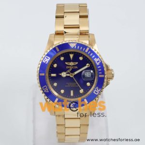 Invicta Men’s Quartz Gold Stainless Steel Blue Dial 40mm Watch 26974