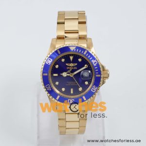 Invicta Men’s Quartz Gold Stainless Steel Blue Dial 40mm Watch 26974