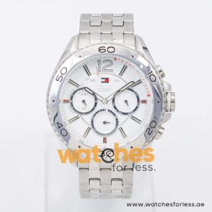 Tommy Hilfiger Men’s Quartz Silver Stainless Steel White Dial 46mm Watch 1791032