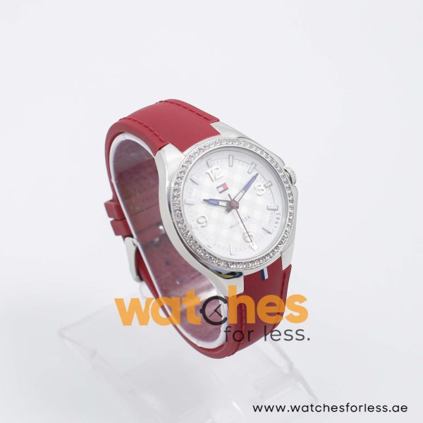 Tommy Hilfiger Women’s Quartz Maroon Silicone Strap White Dial 37mm Watch 1781373 UAE DUBAI AJMAN SHARJAH ABU DHABI RAS AL KHAIMA UMM UL QUWAIN ALAIN FUJAIRAH