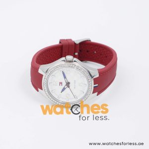 Tommy Hilfiger Women’s Quartz Maroon Silicone Strap White Dial 37mm Watch 1781373 UAE DUBAI AJMAN SHARJAH ABU DHABI RAS AL KHAIMA UMM UL QUWAIN ALAIN FUJAIRAH