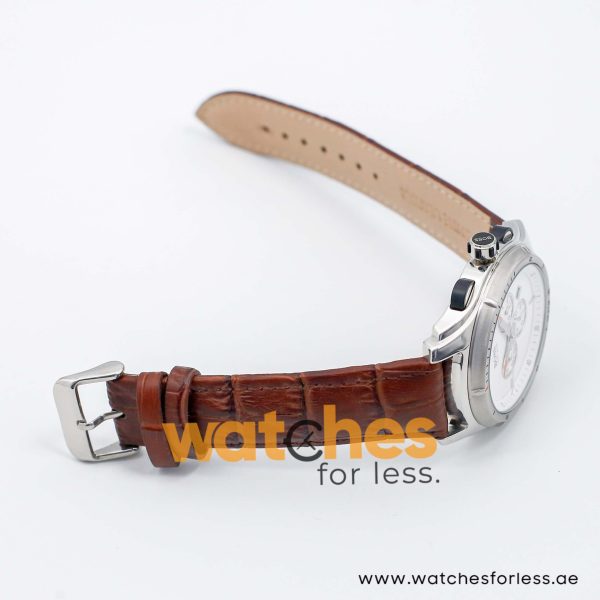 Hugo Boss Men’s Quartz Brown Leather Strap White Dial 44mm Watch 1512153/2 UAE DUBAI AJMAN SHARJAH ABU DHABI RAS AL KHAIMA UMM UL QUWAIN ALAIN FUJAIRAH