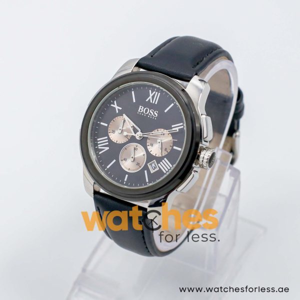 Hugo Boss Men’s Quartz Black Leather Strap Black Dial 42mm Watch 1512490 UAE DUBAI AJMAN SHARJAH ABU DHABI RAS AL KHAIMA UMM UL QUWAIN ALAIN FUJAIRAH