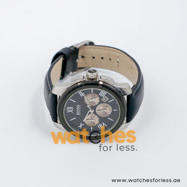 Hugo Boss Men’s Quartz Black Leather Strap Black Dial 42mm Watch 1512490 UAE DUBAI AJMAN SHARJAH ABU DHABI RAS AL KHAIMA UMM UL QUWAIN ALAIN FUJAIRAH