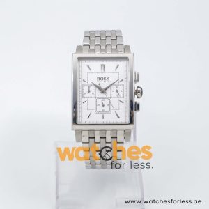 Hugo Boss Men’s Quartz Silver Stainless Steel White Dial 33mm Watch 1512851