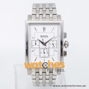 Hugo Boss Men’s Quartz Silver Stainless Steel White Dial 33mm Watch 1512851