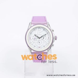 Tommy Hilfiger Women’s Quartz Purple Silicone Strap White Dial 45mm Watch 1780970