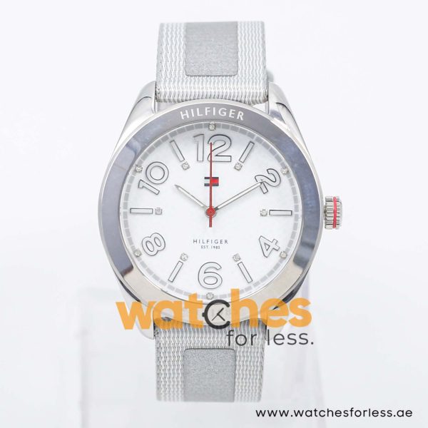 Tommy Hilfiger Women’s Quartz Grey Nylon Strap White Dial 40mm Watch 1781256/3