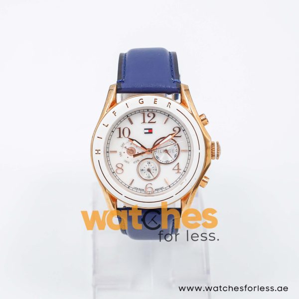 Tommy Hilfiger Women’s Quartz Blue Leather Strap Mother Of Pearl White Dial 45mm Watch 1781051 UAE DUBAI AJMAN SHARJAH ABU DHABI RAS AL KHAIMA UMM UL QUWAIN ALAIN FUJAIRAH