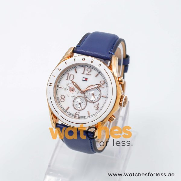 Tommy Hilfiger Women’s Quartz Blue Leather Strap Mother Of Pearl White Dial 45mm Watch 1781051 UAE DUBAI AJMAN SHARJAH ABU DHABI RAS AL KHAIMA UMM UL QUWAIN ALAIN FUJAIRAH