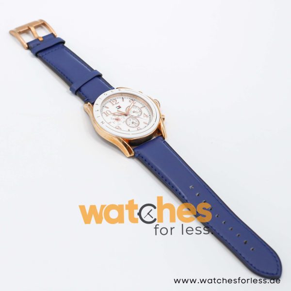 Tommy Hilfiger Women’s Quartz Blue Leather Strap Mother Of Pearl White Dial 45mm Watch 1781051 UAE DUBAI AJMAN SHARJAH ABU DHABI RAS AL KHAIMA UMM UL QUWAIN ALAIN FUJAIRAH