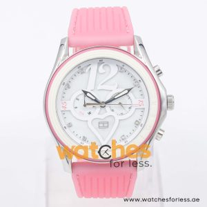 Tommy Hilfiger Women’s Quartz Pink Silicone Strap White Dial 45mm Watch 1780969