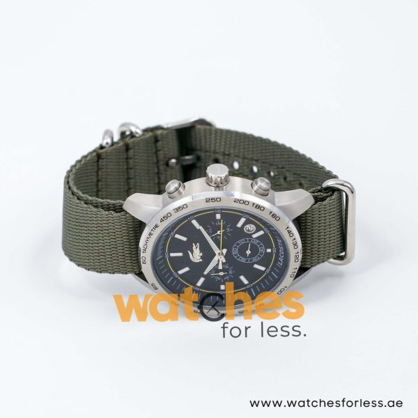 Lacoste Men’s Quartz Olive Green Nylon Strap Black Dial 44mm Watch 2010472 UAE DUBAI AJMAN SHARJAH ABU DHABI RAS AL KHAIMA UMM UL QUWAIN ALAIN FUJAIRAH