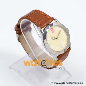 Elle Women’s Quartz Brown Leather Strap Lemon Dial 37mm Watch EL0007 UAE DUBAI AJMAN SHARJAH ABU DHABI RAS AL KHAIMA UMM UL QUWAIN ALAIN FUJAIRAH