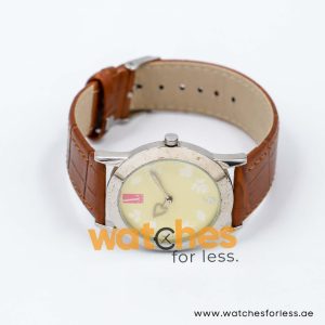 Elle Women’s Quartz Brown Leather Strap Lemon Dial 37mm Watch EL0007 UAE DUBAI AJMAN SHARJAH ABU DHABI RAS AL KHAIMA UMM UL QUWAIN ALAIN FUJAIRAH