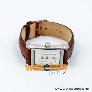 Lacoste Men’s Quartz Dark Brown Leather Strap White Dial 29mm Watch 2010603