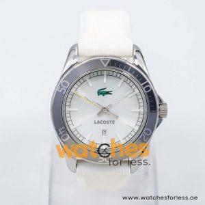 Lacoste Men’s Quartz White Silicone Strap Silver Dial 42mm Watch 2010507