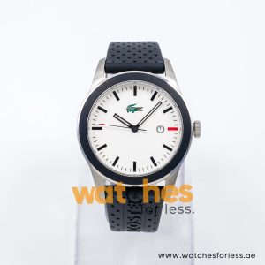 Lacoste Men’s Quartz Black Silicone Strap White Dial 42mm Watch 2010391