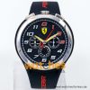 Ferrari Men’s Quartz Black Silicone Strap Black Dial 48mm Watch 0830100/1