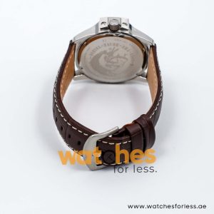 Diesel Men’s Quartz Dark Brown Leather Strap White Dial 45mm Watch DZ1668/1