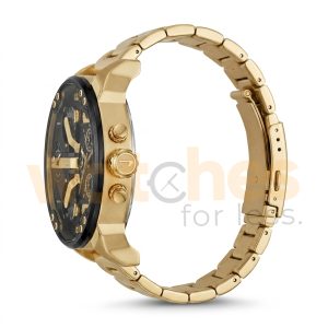 Diesel Men’s Quartz Gold Stainless Steel Black Dial 57mm (Four Time zone) Watch DZ7333