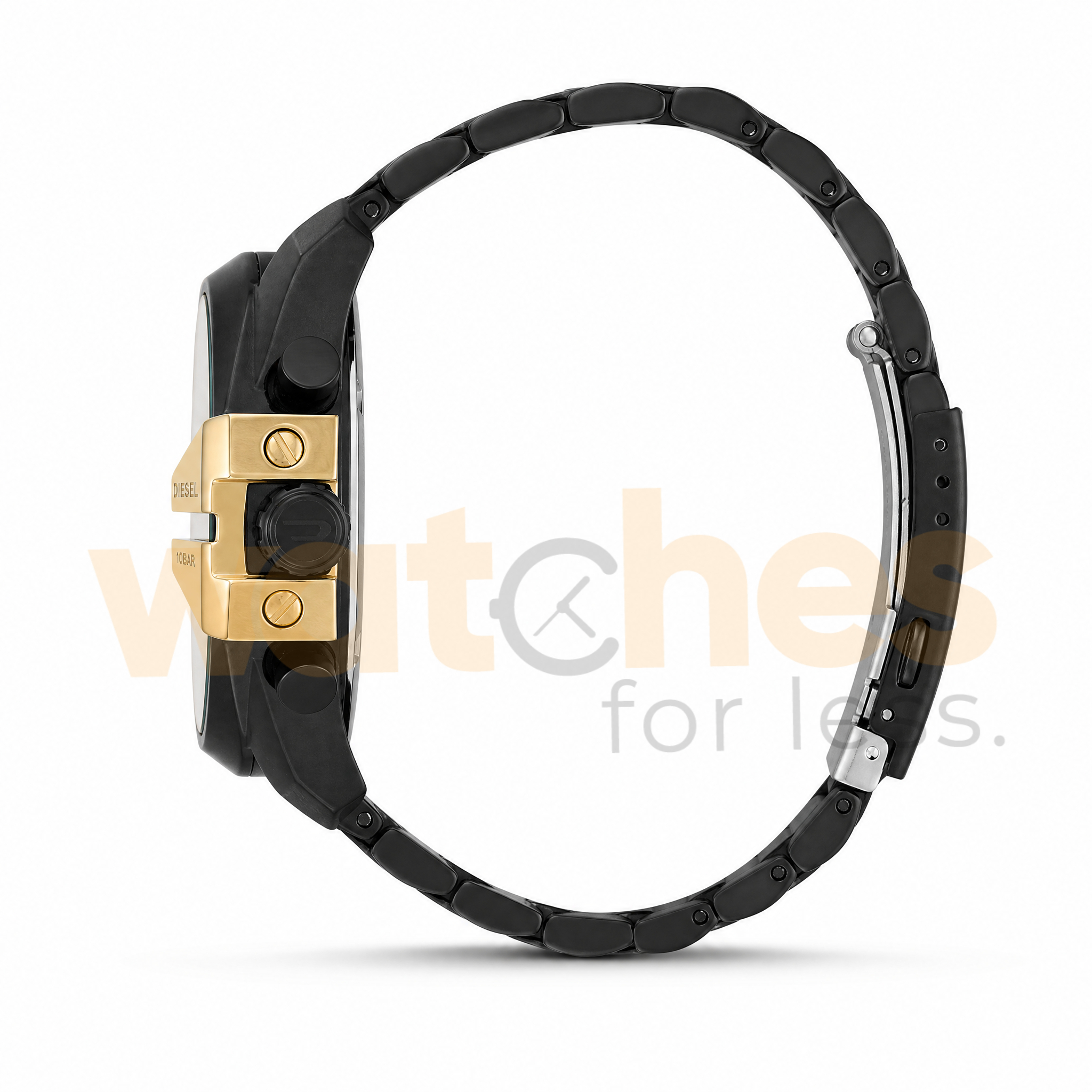 Diesel Men’s Quartz Black Stainless Steel Black Dial 53mm Watch DZ4338
