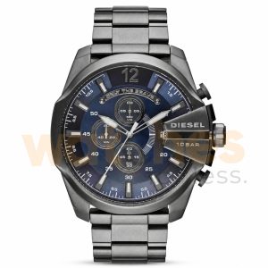 Diesel Men’s Quartz Grey Stainless Steel Blue Dial 59mm Watch DZ4329