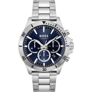 Hugo Boss Men’s Quartz Silver Stainless Steel Blue Dial 45mm Watch 1514069 UAE DUBAI AJMAN SHARJAH ABU DHABI RAS AL KHAIMA UMM UL QUWAIN ALAIN FUJAIRAH