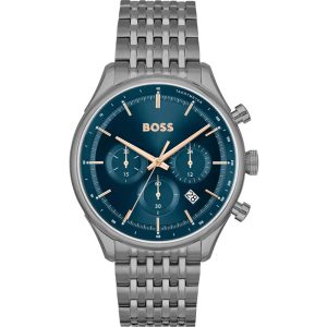 Hugo Boss Men’s Quartz Grey Stainless Steel Blue Dial 45mm Watch 1514083 UAE DUBAI AJMAN SHARJAH ABU DHABI RAS AL KHAIMA UMM UL QUWAIN ALAIN FUJAIRAH