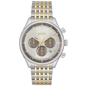 Hugo Boss Men’s Quartz Two-tone Stainless Steel Silver Dial 45mm Watch 1514053 UAE DUBAI AJMAN SHARJAH ABU DHABI RAS AL KHAIMA UMM UL QUWAIN ALAIN FUJAIRAH