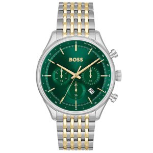 Hugo Boss Men’s Quartz Two-tone Stainless Steel Green Dial 45mm Watch 1514081 UAE DUBAI AJMAN SHARJAH ABU DHABI RAS AL KHAIMA UMM UL QUWAIN ALAIN FUJAIRAH