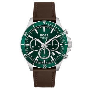 Hugo Boss Men’s Quartz Brown Leather Strap Green Dial 45mm Watch 1514098 Hugo Boss Men’s Quartz Brown Leather Strap Green Dial 45mm Watch 1514098 UAE DUBAI AJMAN SHARJAH ABU DHABI RAS AL KHAIMA UMM UL QUWAIN ALAIN FUJAIRAH