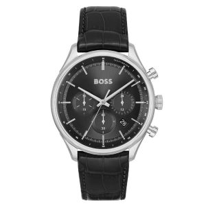 Hugo Boss Men’s Quartz Black Leather Strap Black Dial 45mm Watch 1514049 UAE DUBAI AJMAN SHARJAH ABU DHABI RAS AL KHAIMA UMM UL QUWAIN ALAIN FUJAIRAH