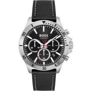 Hugo Boss Men’s Quartz Black Leather Strap Black Dial 45mm Watch 1514055 UAE DUBAI AJMAN SHARJAH ABU DHABI RAS AL KHAIMA UMM UL QUWAIN ALAIN FUJAIRAH