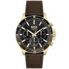 Hugo Boss Men’s Quartz Brown Leather Strap Black Dial 45mm Watch 1514100 UAE DUBAI AJMAN SHARJAH ABU DHABI RAS AL KHAIMA UMM UL QUWAIN ALAIN FUJAIRAH