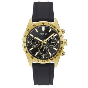 Guess Men’s Quartz Black Silicone Strap Black Dial 42mm Watch GW0332G2 UAE DUBAI AJMAN SHARJAH ABU DHABI RAS AL KHAIMA UMM UL QUWAIN ALAIN FUJAIRAH