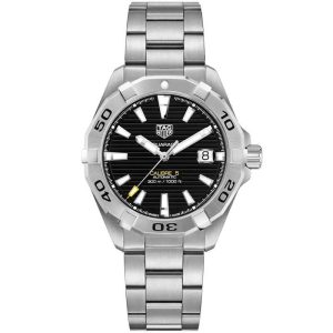 Tag Heuer Aquaracer Men’s Automatic Swiss Made Silver Stainless Steel Black Dial 41mm Watch WBD2110.BA0928