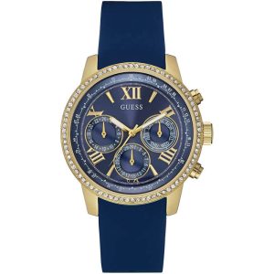 Guess Women’s Quartz Blue Silicone Strap Blue Dial 42mm Watch W0616L2