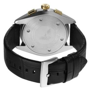 Emporio Armani Men’s Quartz Black Leather Strap Silver Dial 43mm Watch AR11498