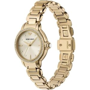 Emporio Armani Women’s Quartz Gold Stainless Steel Cream Dial 32mm Watch AR11609