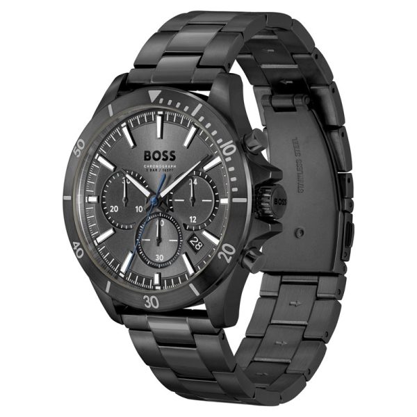 Hugo Boss Men’s Quartz Black Stainless Steel Black Dial 45mm Watch 1514058 UAE DUBAI AJMAN SHARJAH ABU DHABI RAS AL KHAIMA UMM UL QUWAIN ALAIN FUJAIRAH