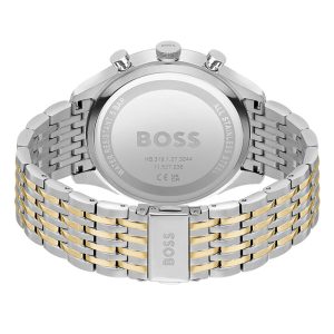 Hugo Boss Men’s Quartz Two-tone Stainless Steel Green Dial 45mm Watch 1514081