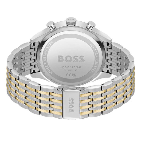 Hugo Boss Men’s Quartz Two-tone Stainless Steel Green Dial 45mm Watch 1514081