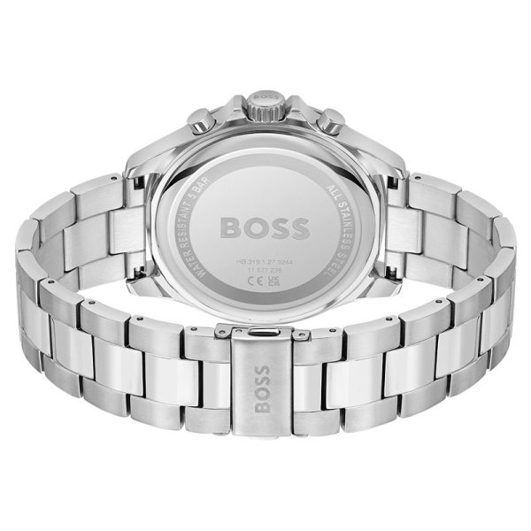 Hugo Boss Men’s Quartz Silver Stainless Steel Black Dial 45mm Watch 1514101 UAE DUBAI AJMAN SHARJAH ABU DHABI RAS AL KHAIMA UMM UL QUWAIN ALAIN FUJAIRAH