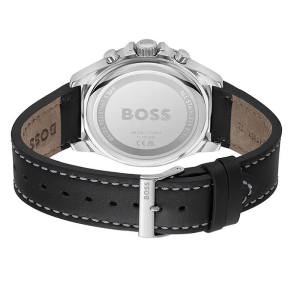 Hugo Boss Men’s Quartz Black Leather Strap Black Dial 45mm Watch 1514099