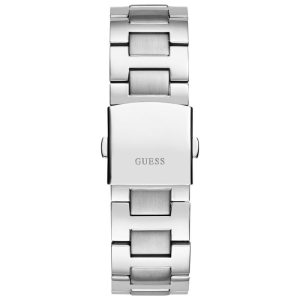 Guess Men’s Quartz Silver Stainless Steel Black Dial 44mm Watch GW0703G1