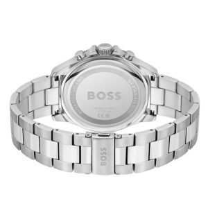 Hugo Boss Men’s Quartz Silver Stainless Steel Black Dial 45mm Watch 1514057