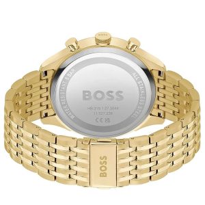 Hugo Boss Men’s Quartz Gold Stainless Steel Grey Dial 45mm Watch 1514051