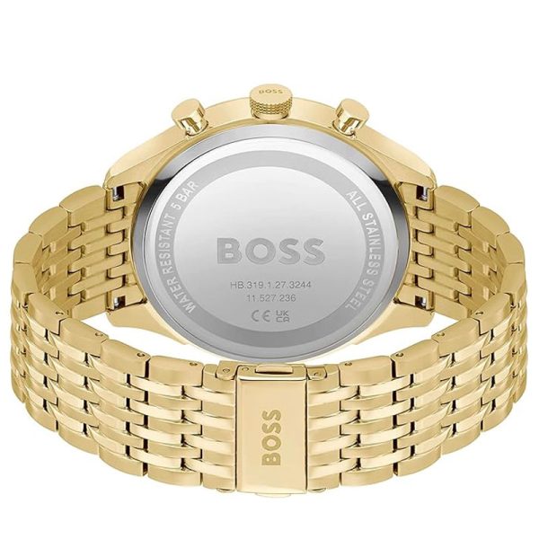 Hugo Boss Men’s Quartz Gold Stainless Steel Grey Dial 45mm Watch 1514051