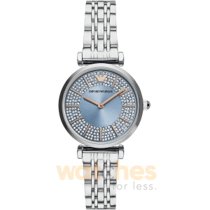 Emporio Armani Women’s Quartz Silver Stainless Steel Blue Dial 32mm Watch AR11594